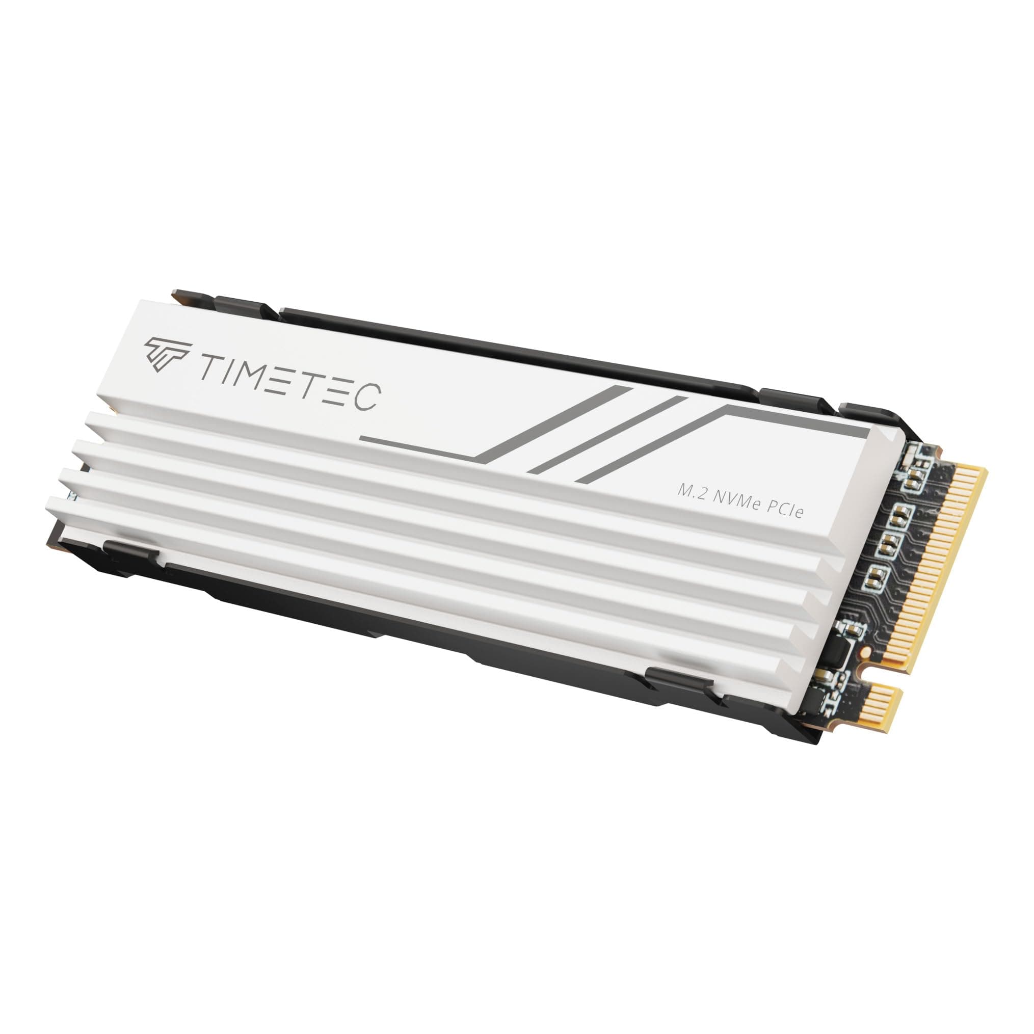 Timetec 1TB PCIe 4.0 White Heatsink Gaming SSD NVMe PCIe Gen4x4 M.2 2280 3D NAND TLC SLC Cache Read/Write Speed Up to 7,000/6,000 MB/s Internal Solid State Drive for PS5 Pro, PC Desktop