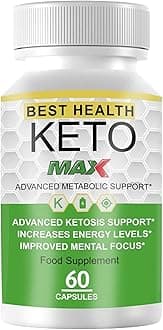 Best Health Keto Max 1200MG Weight Loss - (60 Capsules) - 1 Month Supply- Fitness Hero Supplement