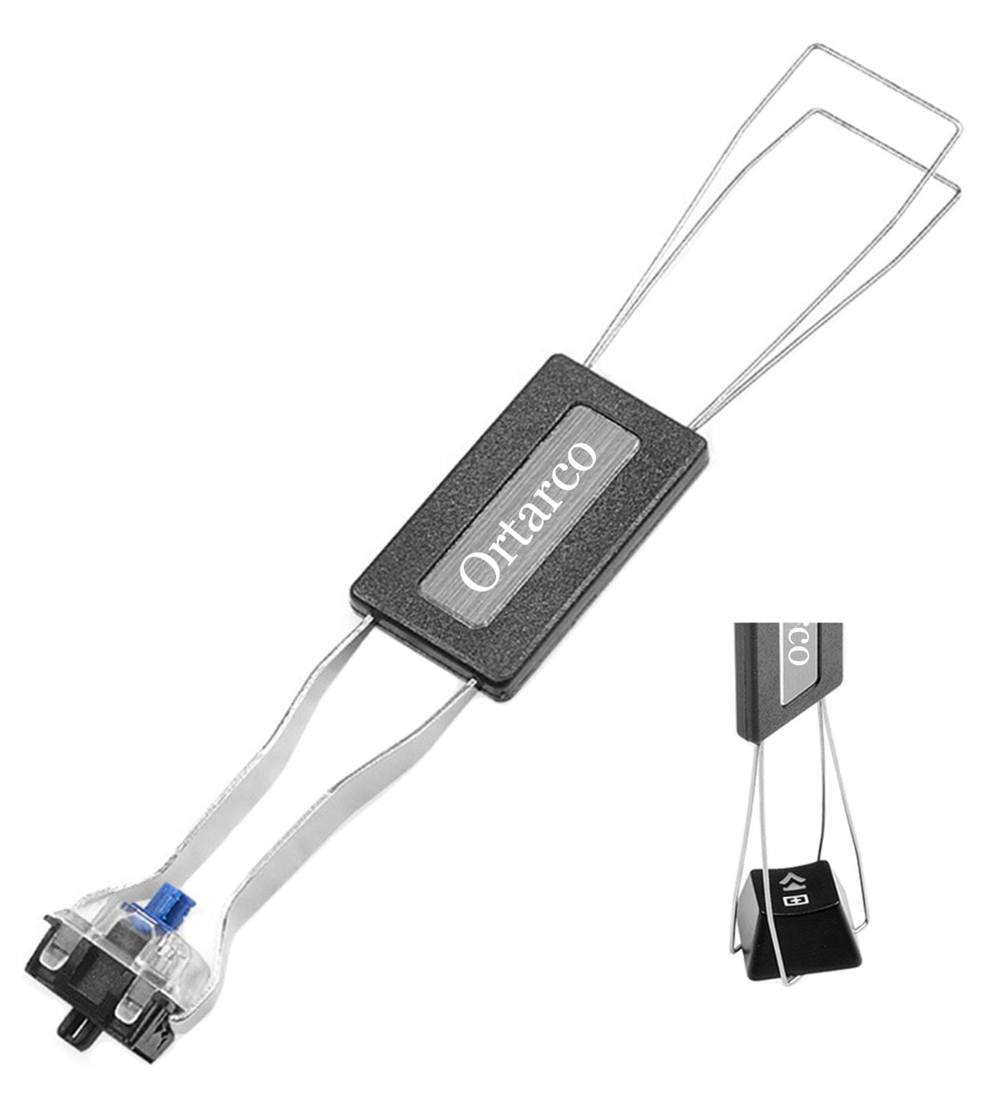 Keycap Puller for Mechanical Keyboard Stainless Steel Keycap Remover Tool Fixing Keyboard Black