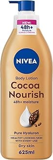 NIVEA Body Lotion for Dry Skin, Cocoa Butter with Pure Hyaluron, 48H Deep Moisture, 625ml