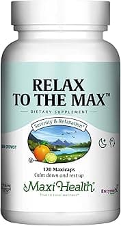 Relax to The Max Stress Relief Formula (120 Count) Stress Relief Capsules with Vitamin C, Calcium, L-Theanine, L-Taurine & Amino Acids - All Natural Calming & Relaxation Supplements