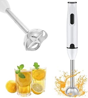 Immersion Blender 400W Handheld Blender Household Multifunctional Stick Blender Electric Food Processor Kitchen Gadget for Smoothies, Soups, Sauces, Baby Food