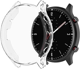 Prolet Screen Protector Case Compatible with Amazfit GTR 2 & Amazfit GTR 2e TPU Slim Bumper Case Cover Smartwatch Accessories(Device Not Included)(Transparent)