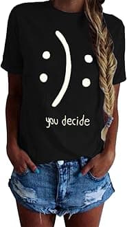 Women's T-Shirts Cotton Funny Graphic Design Casual Short Sleeve Top Tees