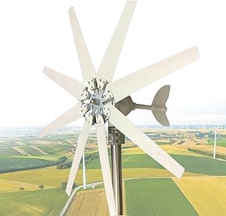 12000W Wind Power Turbine Generator, 8-Blade Windmill Power Generator with Controller, Wind Generator for Home Use,10000W-12V