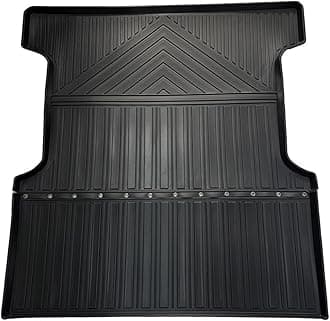 TuningPros TM-1037 Car Trunk Mats Set Compatible with 2022-2024 Toyota Tundra CrewMax | 1 pcs Cargo Liner Black Car Mats | Custom Fit Non-Slip Rubber Trunk Cover Mat