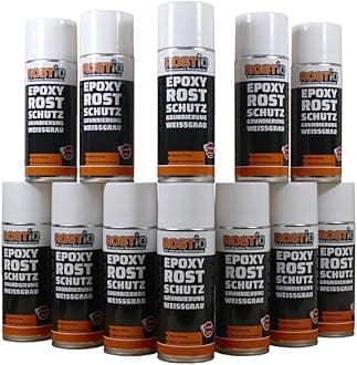 Rostio Epoxy Primer 1K EP Rust Protection Primer Spray Corrosion Protection Primer Primer Rust Protection Quick Drying (Pack of 12)