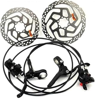 Motobecane Shimano MT200 Hydraulic Disc Brake Set Front and Rear with 160mm RT56 Rotors 1000mm / 1600mm / 1650mm Pre Bled Brake Liines Complete