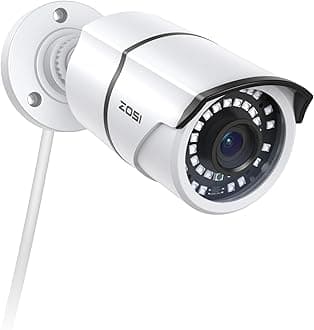 ZG2615D 5MP PoE Security IP Camera Waterproof Bullet Camera with Night Vision for Outdoor Indoor Power Over Ethernet Surveillance System,ONLY Work with ZOSI POE NVR(Model: ZR08EN00/10/20)
