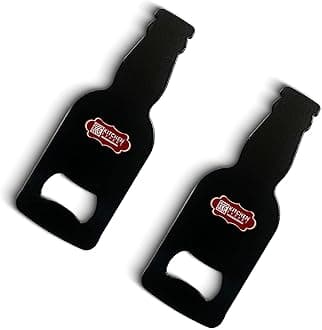 Kitchen Expert - Steel Bottle Opener | Matte Black | Set of 2 | Fancy Bar Tool