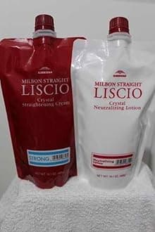 Milbon Liscio Crystal Cream Straighteners & Neutralizer - Strong