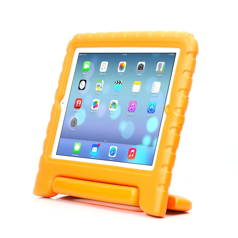 iPad Air 2 Case, Husidy Apple iPad Air 2 Case for Kids [Shockproof] Light Weight Super Protection Convertable Cover Handle Stand Case for iPad Air 2 (Orange)