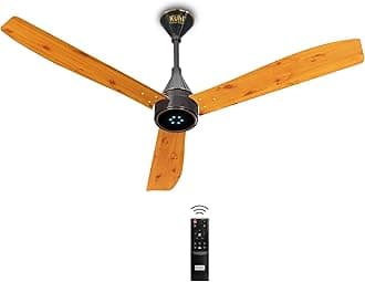 KUHL Arctis A8 1200 mm BLDC 65% Power Saving BLDC Ceiling Fan With Remote | BEE 5 Star Rated & ISI Marked | High Air delivery with LED Indicators | 5 Year Warranty on Motor | Pinewood
