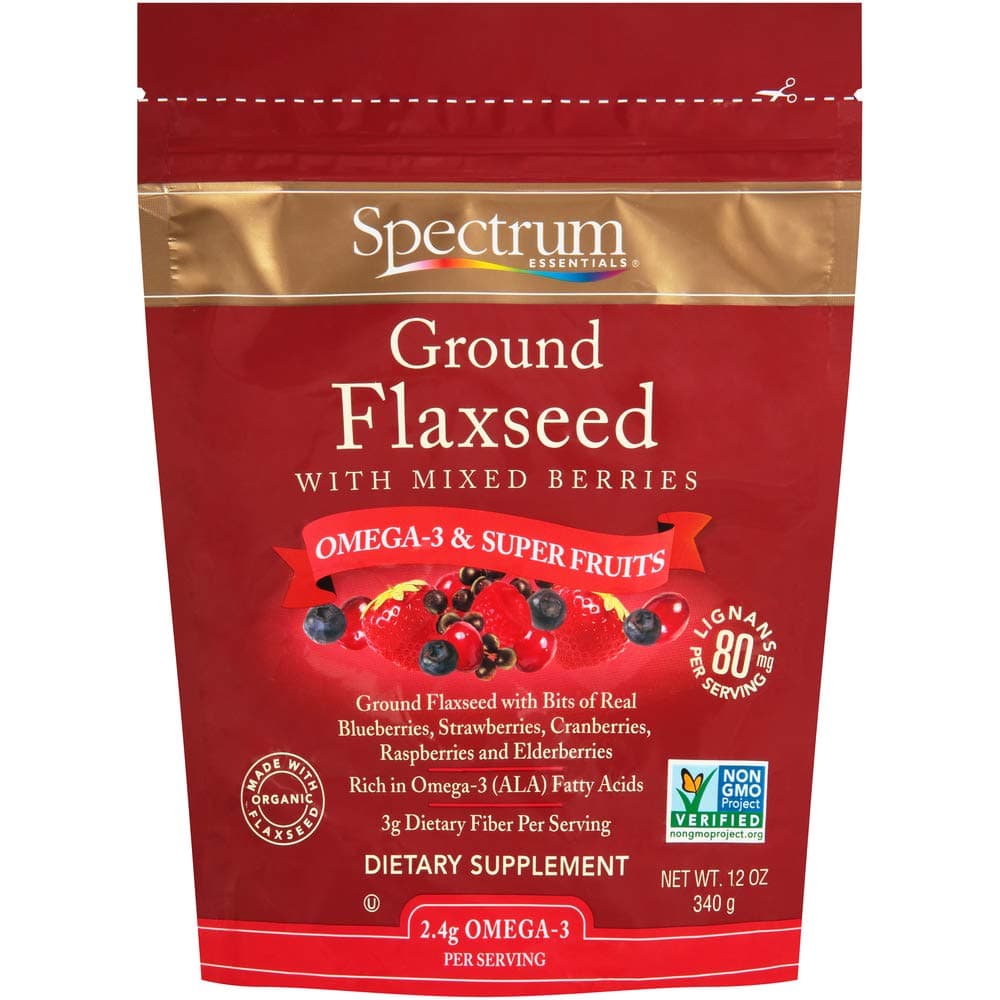 SpectrumEssentials Ground Flaxseed with Mixed Berries, 12 oz