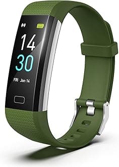 threesheepFitness Tracker for Men and Women,Fitness Watch Waterproof with Activity Tracker and Sleep Monitor,Smart Watch for Android and iOS Phones (Olive)…