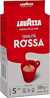 Lavazza Qualità Rossa, Ground Coffee Espresso 500 g (Pack of 2)