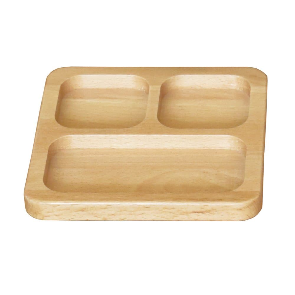 Amazing Child Small 2 Compartment Sorting Board Made from Beech Wood Approx 8" x 8" (20cm x 20cm)