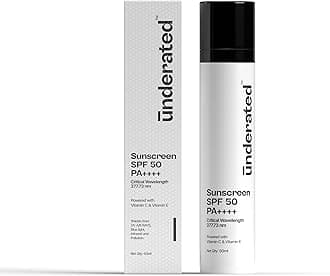 - Underated Sunscreen Spf 50 Pa++++ Powered With Vitamin C & Vitamin E For Broad Spectrum Uv A, Uv B & Blue Light Protection | Silicone Free, Non-Comedogenic For All Skin Types | 50G