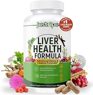 Liver Health Formula, Liver Cleanse Detox & Repair with Artichoke Extract, Milk Thistle, Dandelion and More for Liver Health - Herbal Liver Support Supplement 30 Days Supply (1)