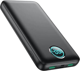 Portable Charger Power Bank 30,800mAh LCD Display Power Bank,25W PD Fast Charging +QC 4.0 Quick Phone Charging Power Bank Tri-Outputs Battery Pack Compatible with iPhone,Android etc(Black)ClimatePartner certified