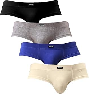 iKingsky Men's Seamless Front Pouch Briefs Sexy Low Rise Men Cotton Underwear