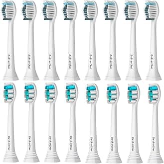 16 Pack Brush Heads Compatible with Philips Sonicare Electric Toothbrush, 8pcs Precision Clean and 8pcs Whitening Clean Brush Heads