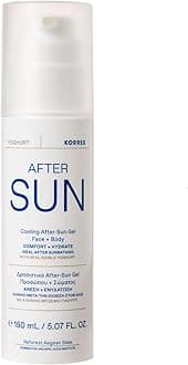 KORRES Yoghurt Cooling After Sun Gel 150ml, Aftersun Cream, Calming And Soothing Cream