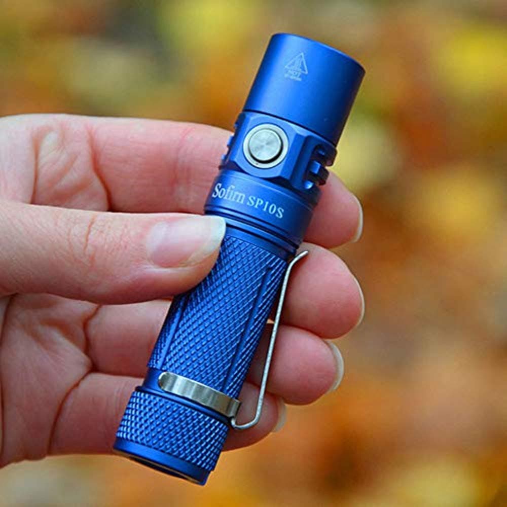 sofirn Super Bright Mini Keychain Flashlight SP10S, LH351D LED 90 CRI, 800 Lumen 4+2 Light Modes, Powered by AA or 14500 Battery, Pocket-Sized Lightweight Light. (Battery Excluded)