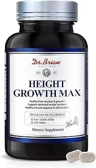 Height Growth Maximizer - Growth Vitamins for Teens Height Bone Strength & Grow Taller Naturally, Kids Vitamins GMO-Free, Ages 10+, 120 Tablets