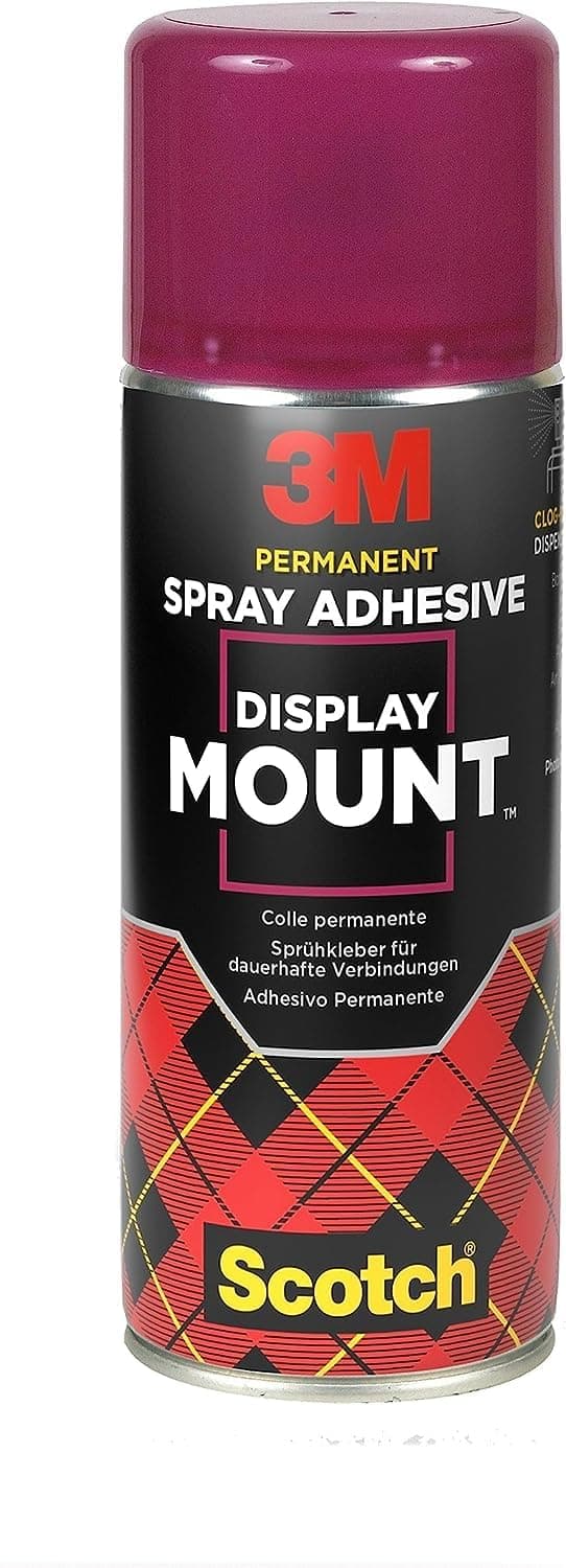 DisplayMount Adhesive Spray, Multi-Purpose, 1 Can 400 ml - For Permanent Mounting and Bonding