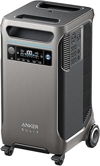 Anker SOLIX F3800 Portable Power Station, 3840Wh, LiFePO4 Batteries, Ultra-High 6000W AC Output with 120V/240V, Solar Generator for Home Backup and Outdoor Camping (Renewed)
