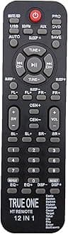 12 In 1 True One Home Theater System Remote Control Compatible For Enkor Home Theater,Black