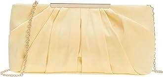 CHARMING TAILOR Clutch Evening Bag Elegant Pleated Satin Formal Handbag Simple Classy Purse for Women