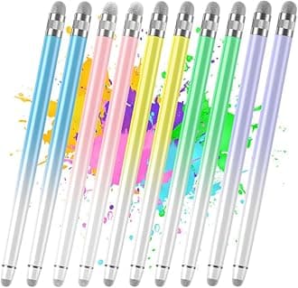 10PCS Stylus Pen for Touchscreen,Stylus Pen for iPhone/iPad/Tablet Android/Microsoft/Surface, Compatible with Touch Screens (Purple/Pink/Blue/Green/Yellow)