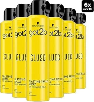 6 x Schwarzkopf Got2B Glued Blasting Freeze Spray 300ml
