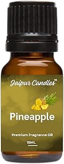 Jaipur Candles Pineapple Fragrance Oil | 15 ml | Aroma Oil for Home Fragrance | Best for Aromatherapy | Use in Diffusers, Candles, Air Fresheners (15ML, Pineapple)