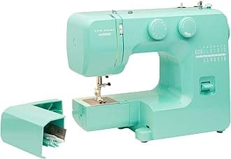 Janome Arctic Crystal Easy-to-Use Sewing Machine with Interior Metal Frame, Bobbin Diagram, Tutorial Videos, Made with Beginners in Mind!, Blue