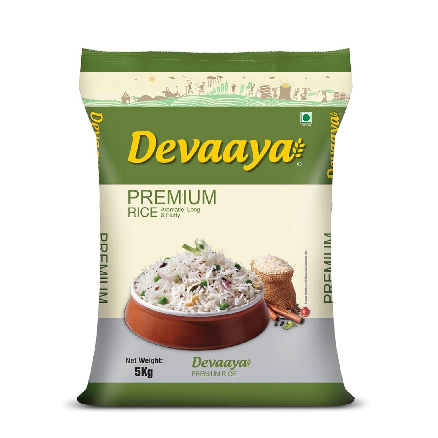 Daawat Devaaya, Long & Fluffy Grains Premium Rice, 5 Kg.