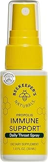Beekeeper's Naturals Spray 95% Bee Propolis Extract-Natural Immune Support & Sore Throat Relief Antioxidants, Keto, Paleo, Gluten-Free, 1.0 Fl Oz (Pack of 1), Yellow