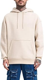Men's Fleece Hoodie Pullover Long Sleeve Hooded Sweatshirt Drawstring Kangaroo Pocket Athletic Hoodies