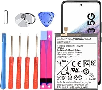 Galaxy A53 5G Battery, 5200mAh Upgraded 2024 New 0 Cycle EB-BA336ABY Battery Replacement for Samsung Galaxy A53 5G SM-A536U SM-A536V SM-A5360 with Professional Replacement Tool Kits