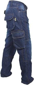 NewfacelookNewfacelook Denim Motorcycle Motorbike Armour Cargo Jeans Trousers with Aramid Protection Lining