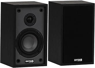 Classic B40 Bookshelf Speakers, 4" Woofer & 1" Tweeter, Passive 2-Way Design, 30W RMS, for Music, TV & Home Audio Systems – Black