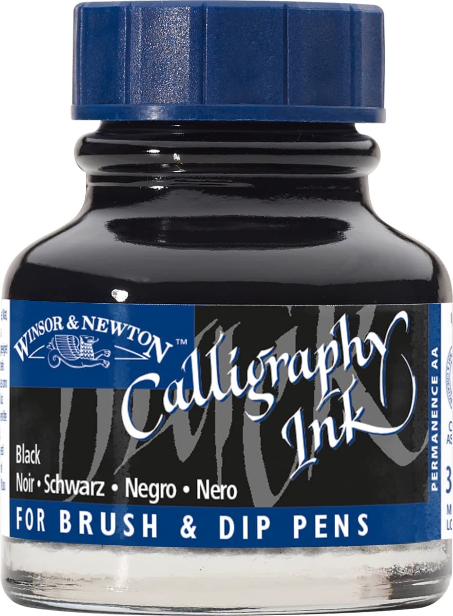 Winsor & Newton Calligraphy Ink Bottle, 30 ml - Black , 1111030