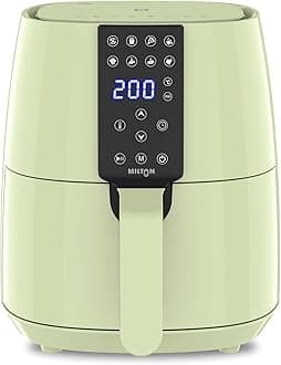 Rapid Digital Air Fryer 4.2L,1450W,360° High Speed Air Circulation,Up to 90% Less Oil Usage,8 Preset Menus,Touch Control Panel & Digital Display,Auto Shut-Off,1 Year Warranty,Green