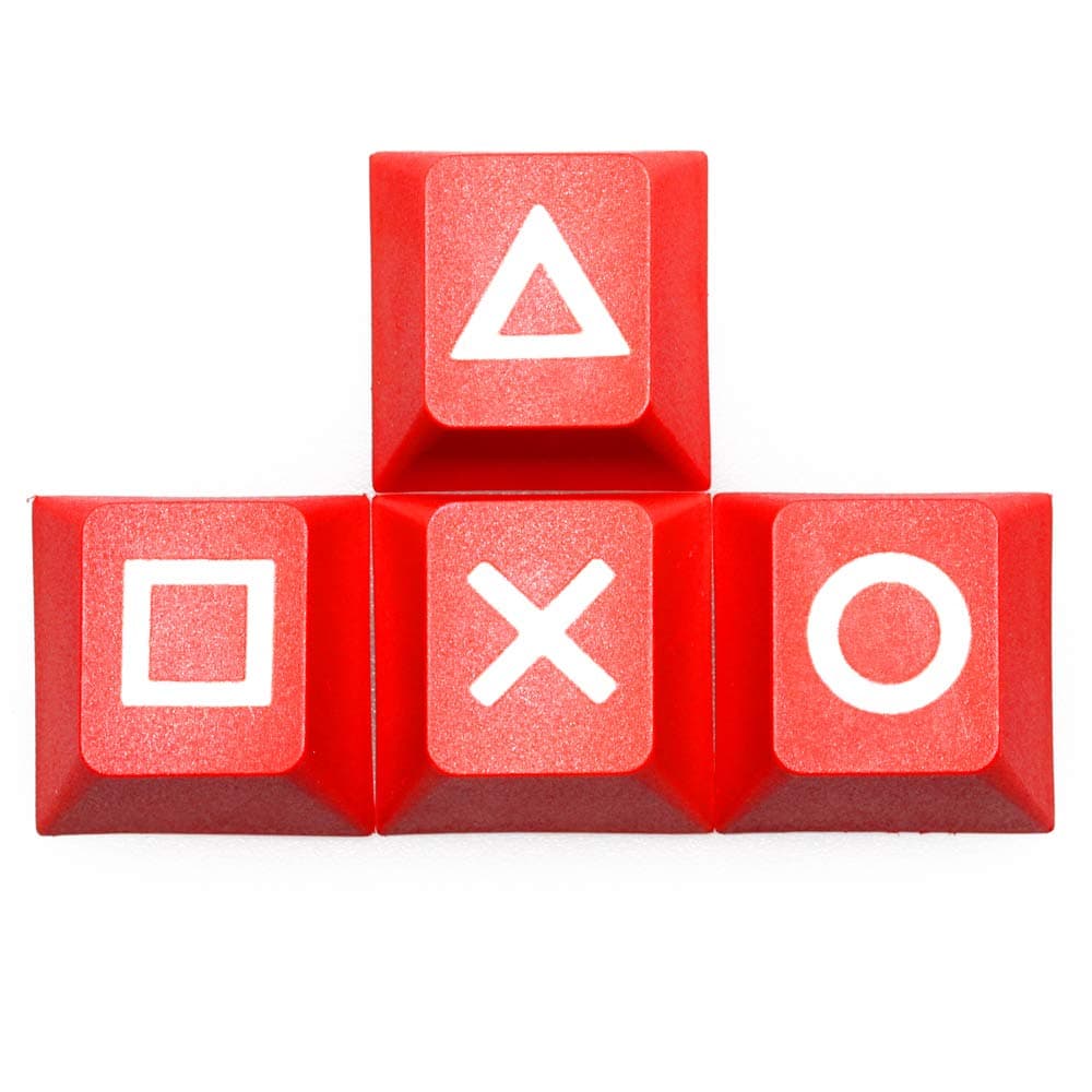 Novelty cherry profile dip dye sculpture pbt keycap ps4 button for mechanical keyboard laser etched r4 1x purple red blue (DD Arrowkey PS4)