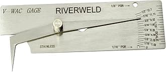 RIVERWELD V-WAC Single Weld Gauge Pit Depth Weld Gage Welding Inspection Thread Gauges Undercuts/Pits to 1/2 Inch by 1/32 Inch Increments Marks Inch