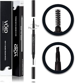 VOID Homme Beard Filler Pencil (Gray) - Sweat & Waterproof, Smudge-proof, Cover Patches Instantly & Get Natural Beard Fullness
