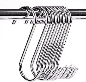 Meat Hooks 3''4mm(10Pack), SUS304 Stainless Steel Butcher Hook Smoking Hooks, Meat Processing for Hanging, Drying, BBQ, Grilling Sausage Chicken Beef Hook Tool