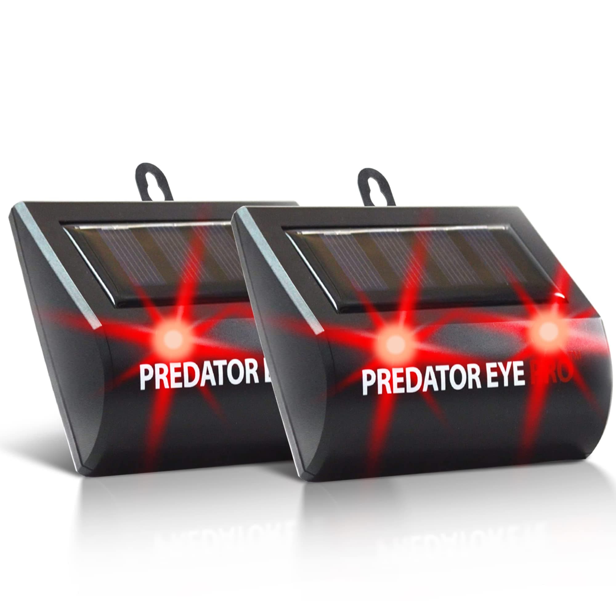 Solar Powered Predator Eye Pro Night Wild Animal Repeller 2 Pack (Black 00B)